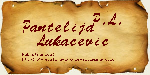 Pantelija Lukačević vizit kartica